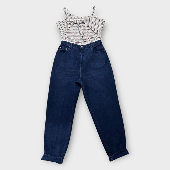 Vintage Route 66 Mom Jeans Women’s 30” Waist High Rise Tapered Leg Americana - Picture 1 of 8
